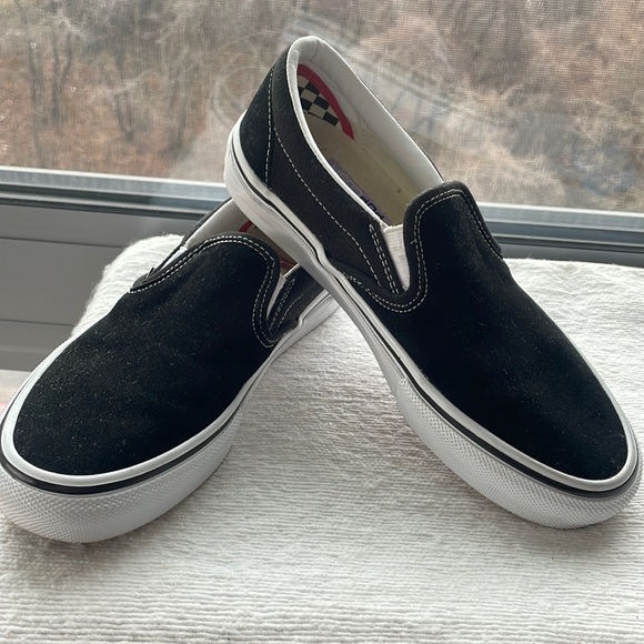▪️▫️VANS POPCUSH extra cushioning black + white slip-on - Picture 1 of 9
